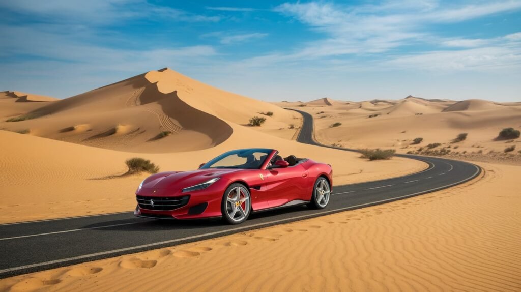 Dubai’s Scenic Routes in a Ferrari