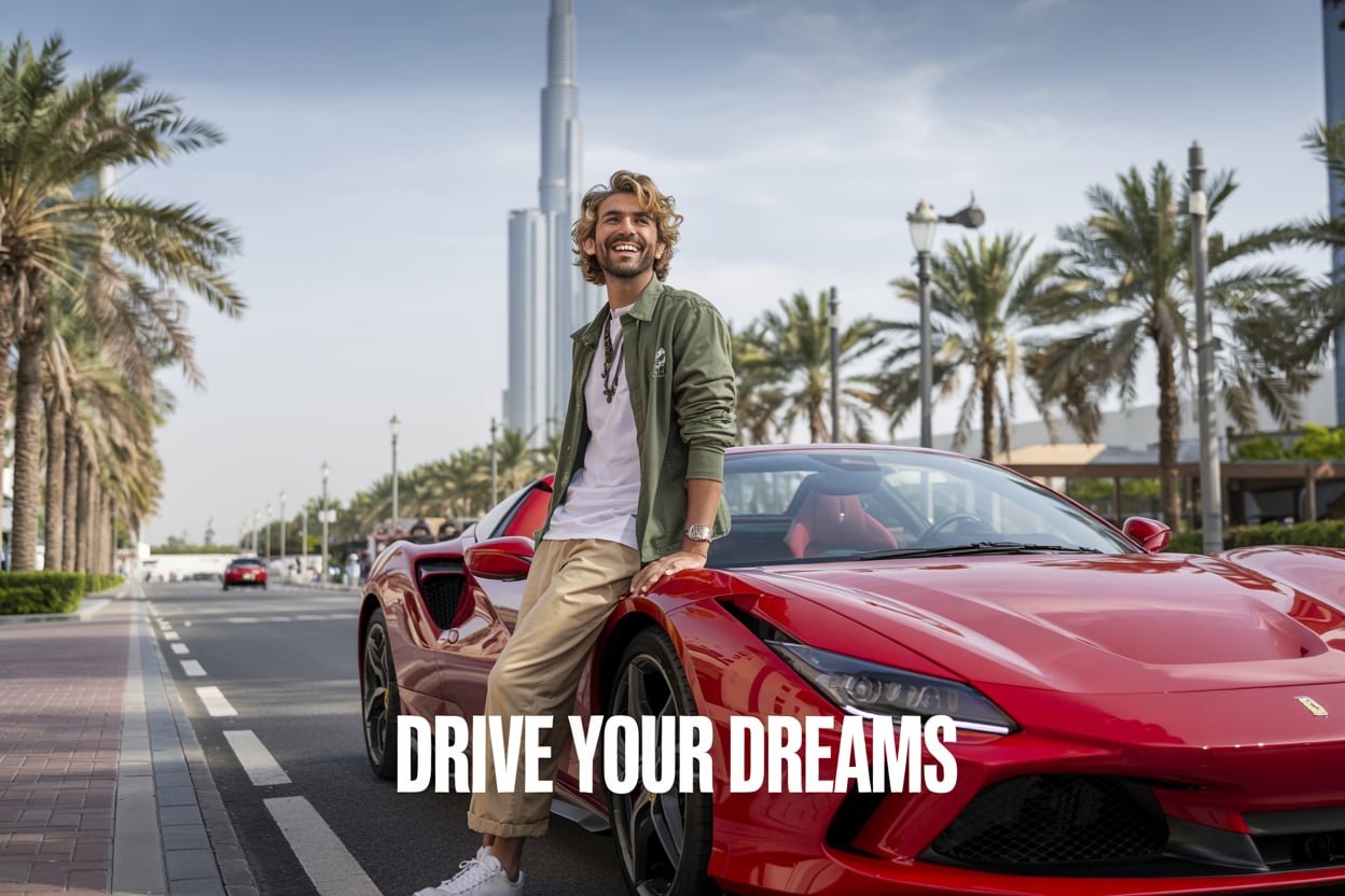Rent a Ferrari F8 in Dubai
