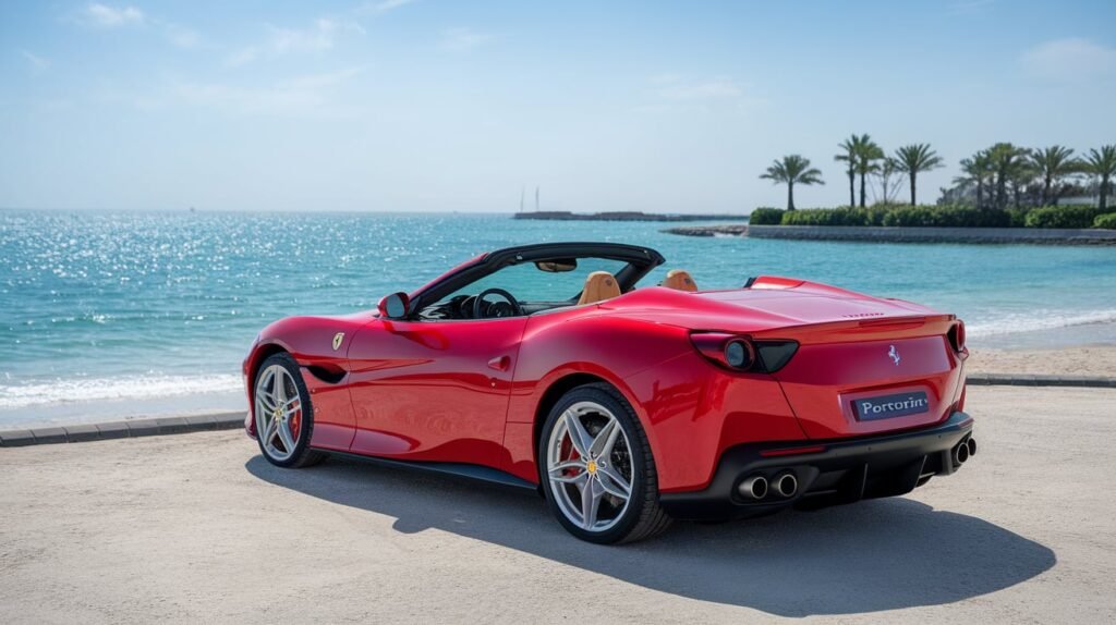 Driving a Ferrari in Dubai