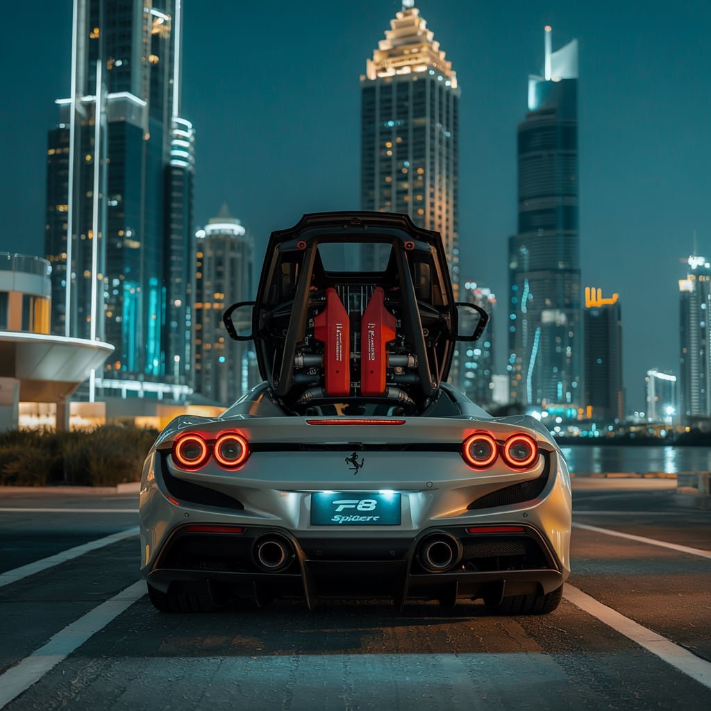 Dubai Ferrari F8 Spider rental price